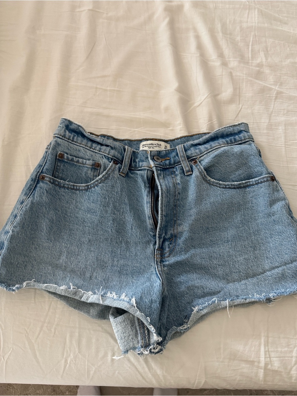 Abercrombie & Fitch Light Blue Cutoff Denim Shorts